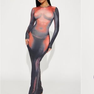 NWT Fashion Nova Bodycon Maxi Dress Size large